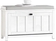 Szafki na buty - SoBuy FSR161-W Ławka na buty z poduszką do siedzenia Stojak na buty Wywrotka na buty Szafka na buty Vintage biała - miniaturka - grafika 1