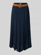 Spódnice - Spódnica midi z mieszanki wiskozy z paskiem - miniaturka - grafika 1