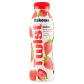 Kefiry, jogurty, maślanki - BAKOMA jogurt TWIST 250G TRUSKAWKA - miniaturka - grafika 1