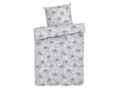 Pościel - LIVARNO home Pościel z bawełny renforcé, 140 x 200 cm (Kwiaty/biały/szary) - miniaturka - grafika 1