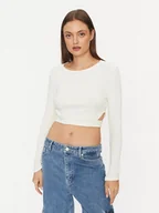 Bluzki damskie - ONLY Bluzka 15293922 Biały Slim Fit - miniaturka - grafika 1