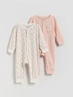 Buciki dla niemowląt - Reserved - Bawełniany pajacyk 2 pack - brudny róż - miniaturka - grafika 1