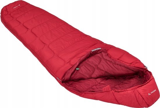 Vaude Sioux 400 S SYN + 3 stopni śpiwór letni, czerwony, Right 12128_Dark Indian Red_Taille S