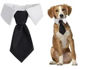 Ubranka dla psów - KRAWAT DLA PSA KOTA Uniwersalny na rzep ELEGANCKI STRÓJ WESELE rozmiar S - miniaturka - grafika 1