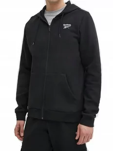 Bluza Męska Reebok Z Kapturem 100202857 Na Zamek Rozpinana Czarna M - Bluzy męskie - miniaturka - grafika 1