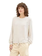 Koszulki i topy damskie - TOM TAILOR Damska koszulka z długim rękawem, 32398 - Clouds Grey Melange, XL - miniaturka - grafika 1