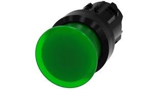 Siemens Przycisk grzybkowy podświetlany 22mm okrągły tworzywo zielony 30mm z samopowrotem 3SU1001-1AD40-0AA0 3SU1001-1AD40-0AA0 - Inne akcesoria elektryczne - miniaturka - grafika 1