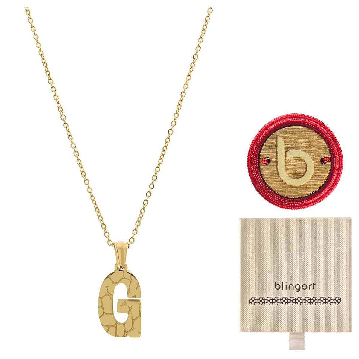 Naszyjnik łańcuszek celebrytka pozłacany z literą