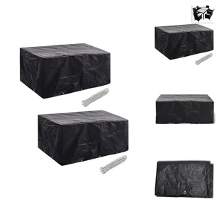vidaXL Pokrowce na meble ogrodowe 2 szt. 10 oczek 240x140 cm - Pokrowce ochronne na meble ogrodowe - Pokrowce na meble ogrodowe - miniaturka - grafika 1