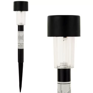 LAMPA SOLARNA LAMPKA OGRODOWA WBIJANA LED CZARNA - Lampy ogrodowe - miniaturka - grafika 1