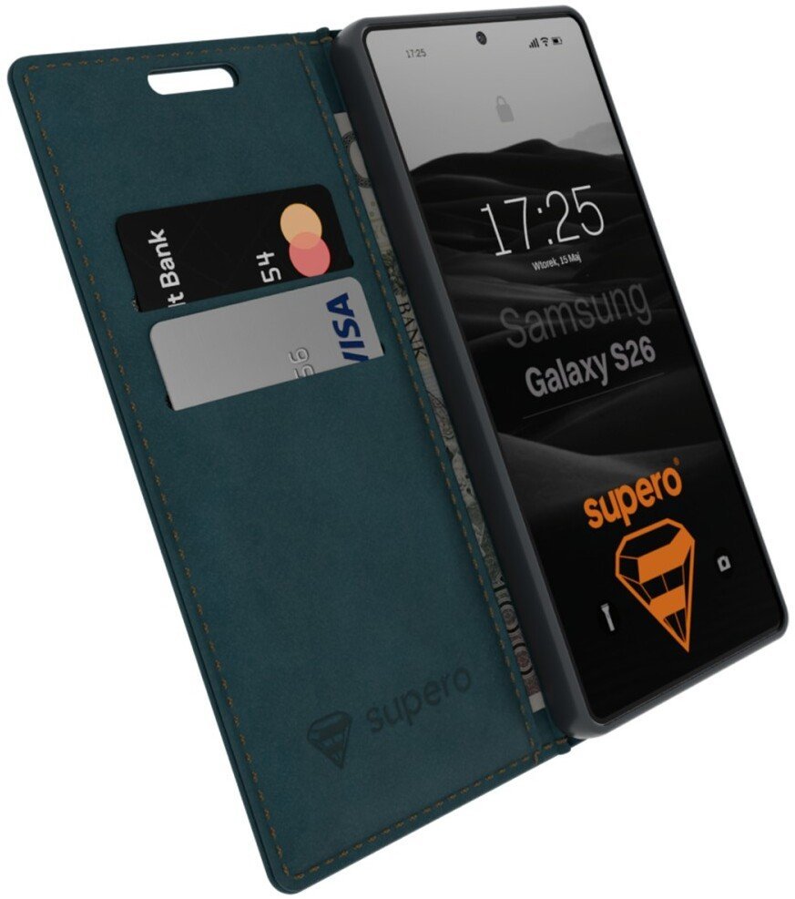SUPERO Etui z klapką Supero Business Wallet Case do Samsung Galaxy S26, zielone