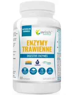 Wish Enzymy Trawienne 90kaps. Błonnik Akacjowy - Witaminy i minerały - miniaturka - grafika 1