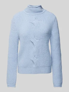 Sweter z dzianiny ze stójką - Swetry damskie - miniaturka - grafika 1