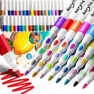 Przybory szkolne - Markery Akrylowe Zestaw 36 Sztuk Pisaki Flamastry Mazaki Wodoodporne - miniaturka - grafika 1