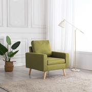 Fotele - vidaXL Fotel, zielony, tapicerowany tkaniną - miniaturka - grafika 1