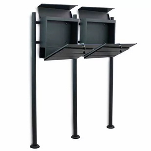 PODWÓJNE SKRZYNKI NA LISTY GRAFITOWE 120 CM /BITUXX STAL NIERDZEWNA - Skrzynki na listy - miniaturka - grafika 3