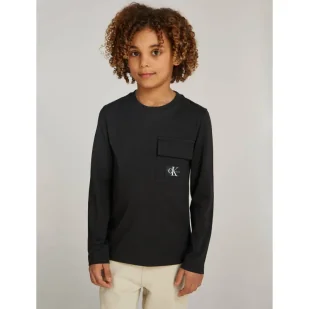 CALVIN KLEIN JEANS Longsleeve Regular Fit - Koszulki dla chłopców - miniaturka - grafika 1