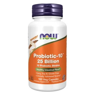 NOW FOODS NOW Foods Probiotic-10 25 Billion x 100 kaps - Układ pokarmowy - miniaturka - grafika 1