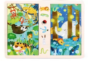 Brimarex Puzzle drewniane dżungla - Układanki dla dzieci - miniaturka - grafika 1