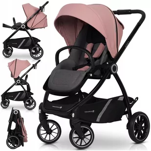 LEKKI WÓZEK SPACEROWY Spacerówka PRZEKŁADANE SIEDZISKO PRZÓD TYŁ 360° 2w1 0-22KG + AKCESORIA - Wózki dziecięce - miniaturka - grafika 1