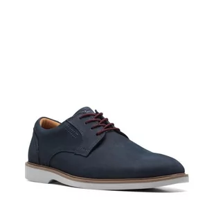 Clarks Malwood Lace [navy leather] - rozmiar 42 - Półbuty męskie - miniaturka - grafika 1