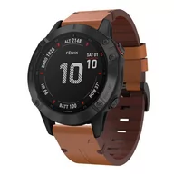 Akcesoria do smartwatchy - Opaska Bestphone, Pasek, Bransoleta, Leather Band Garmin Fenix 3/5X/3Hr/5X Plus/6X/6X Pro/7X Brown - miniaturka - grafika 1