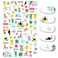 Ozdoby do paznokci - Naklejki Do Zdobienia Paznokci Wzory Tropiki, F-761 - miniaturka - grafika 1