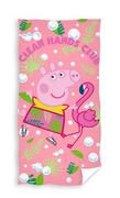 Okrycia kąpielowe dla dzieci - Ręcznik kąpielowy Świnka Pepa i Różowy Flaming, 70 x 140 cm - miniaturka - grafika 1