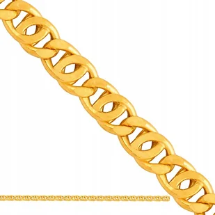 ZŁOTY Łańcuszek Tigra Dmuchany 585 18 cm 1.20 g Rodium - Łańcuszki - miniaturka - grafika 1