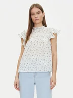 Bluzki damskie - Vero Moda Bluzka Trine 10301205 Biały Standard Fit - miniaturka - grafika 1