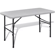 Meble turystyczne - VidaXL Emaga Stół kempingowy biały (122 cm) wykonany z HDPE 41568 - miniaturka - grafika 1