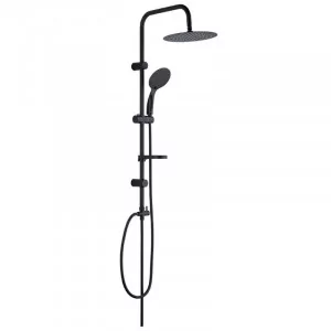 LAVEO PL2 70OX Kolumna natryskowa Długość drążka: 950 mm Wysokość: 1000 mm Szerokość: 250 mm Głębokość: 430 mm Wymiar słuchawki: 258x125 mm Długość węża: 1500 mm Wykończenie: czarne - Zestawy prysznicowe - miniaturka - grafika 1