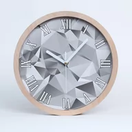 Zegary - Cichy ścienny drewno zegar abstrakcja 3d fi 30 cm, Tulup - miniaturka - grafika 1