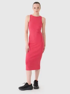 Damska sukienka midi 4F 4FRSS25TDREF180 - różowa - Sukienki - miniaturka - grafika 1