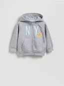 Bluzy i sweterki niemowlęce - Reserved - Bluza oversize z kapturem - jasnoszary - miniaturka - grafika 1