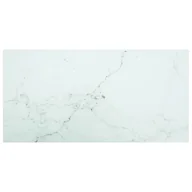 Meble modułowe i akcesoria - vidaXL Lumarko Blat stołu, biały, 100x50 cm, 6 mm, szkło ze wzorem marmuru 322258 - miniaturka - grafika 1