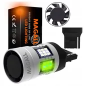 Żarówki samochodowe - ŻARÓWKA LED W21W T20 7440 ZIELONA CANBUS USA CZERWONY KLOSZ KIERUNKOWSKAZ - miniaturka - grafika 1