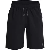 Spodnie i spodenki dla chłopców - Chłopięce spodenki treningowe UNDER ARMOUR UA Woven Shorts - czarne - miniaturka - grafika 1