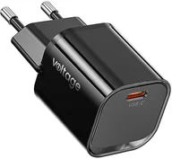Ładowarki do telefonów - Ładowarka sieciowa Voltage GaN Quick Mini 20W PD 3.0 QC 3.0 USB-C czarna - miniaturka - grafika 1