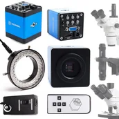 Mikroskopy i lupy - Kamera Do Mikroskopu Techrebal Blue Lagoon 2MP FullHD HDMI Oświetlenie LED - miniaturka - grafika 1