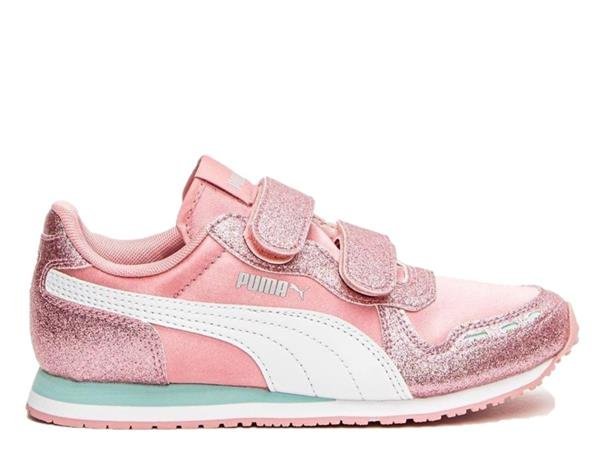 Buty dziecięce Puma 37098509 CABANA RACER GLITZ V PS Różowe