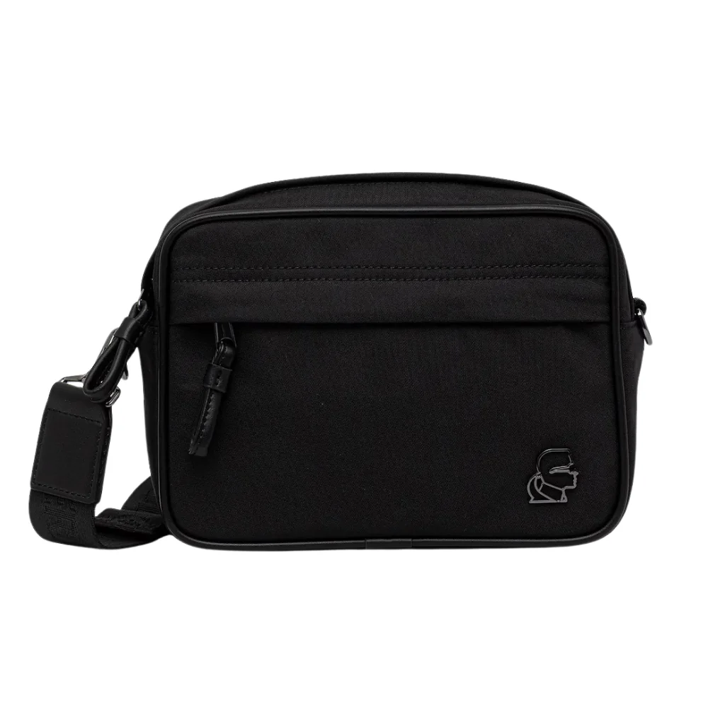 KARL LAGERFELD Czarna saszetka męska Kameo Crossbody