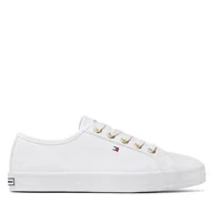 Trampki damskie - Tenisówki Tommy Hilfiger Essential Nautical Sneaker FW0FW06512 Biały - miniaturka - grafika 1
