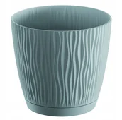 Donice - Prosperplast SANDY P doniczka z podstawką 16,8 cm, szary DSY170P - miniaturka - grafika 1