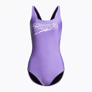 Strój kąpielowy jednoczęściowy damski Speedo Logo Deep U-Back fioletowy 68-12369 32 - Stroje kąpielowe dla dziewczynek - miniaturka - grafika 1