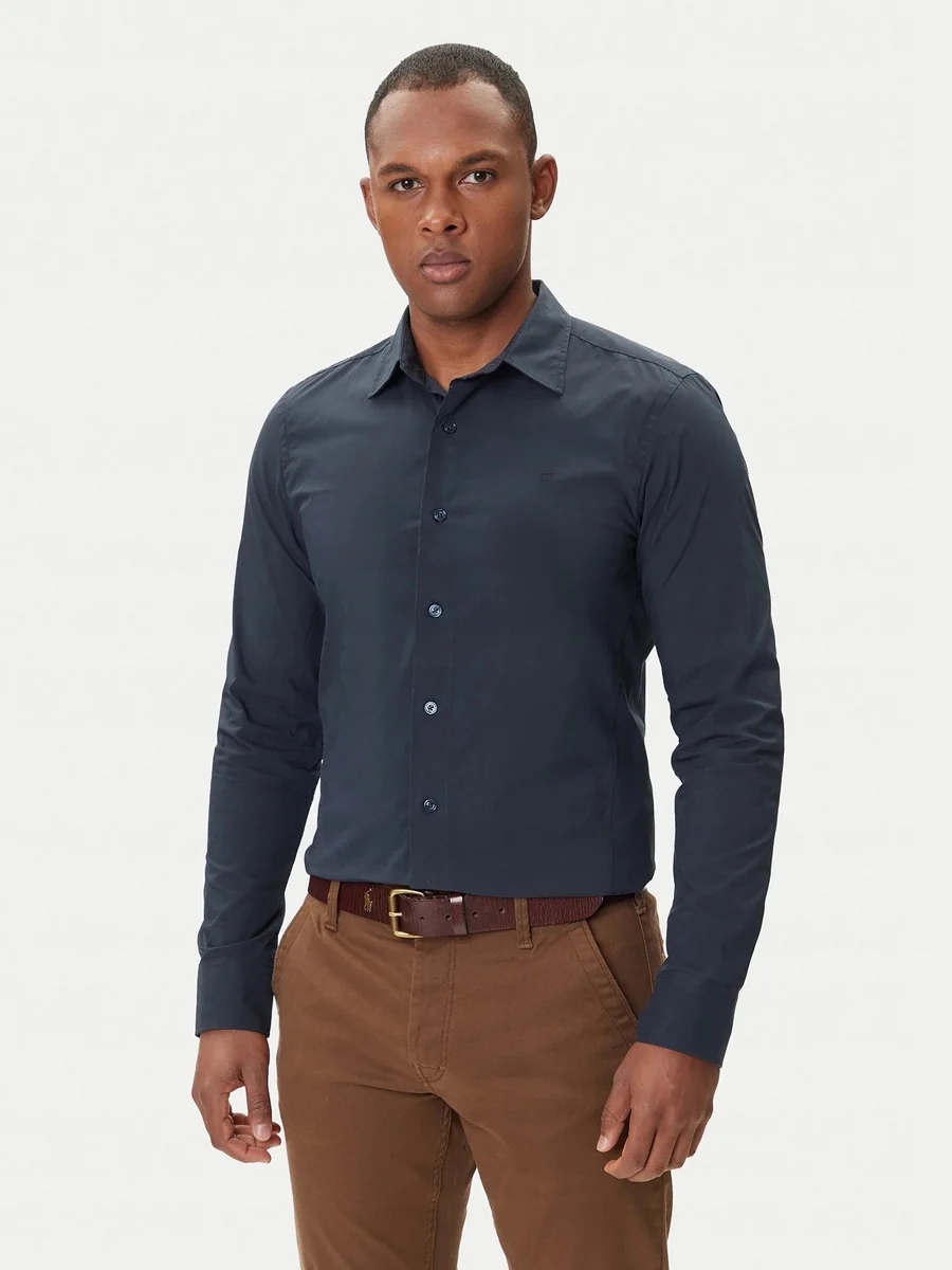 G STAR RAW CASUALOWA KOSZULA MĘSKA Z DŁUGIM RĘKAWEM GRANATOWA XS 17CA