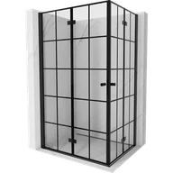 Kabiny prysznicowe - Mexen Mist-F Duo kabina prysznicowa składana 100 x 95 cm, czarna kratka, czarna - 8A6-100L-095P-70-77 - miniaturka - grafika 1