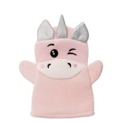 Rękawice i gąbki do kąpieli - Life - rękawica kąpielowa dla dzieci różowa 1szt - miniaturka - grafika 1