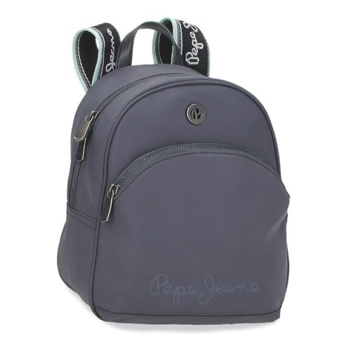 Pepe Jeans Corin Plecak Casual Szary 21x27,5x10 cm Poliester i PU 5,78 l by Joumma Bags, Szary, Talla única, plecak na co dzień