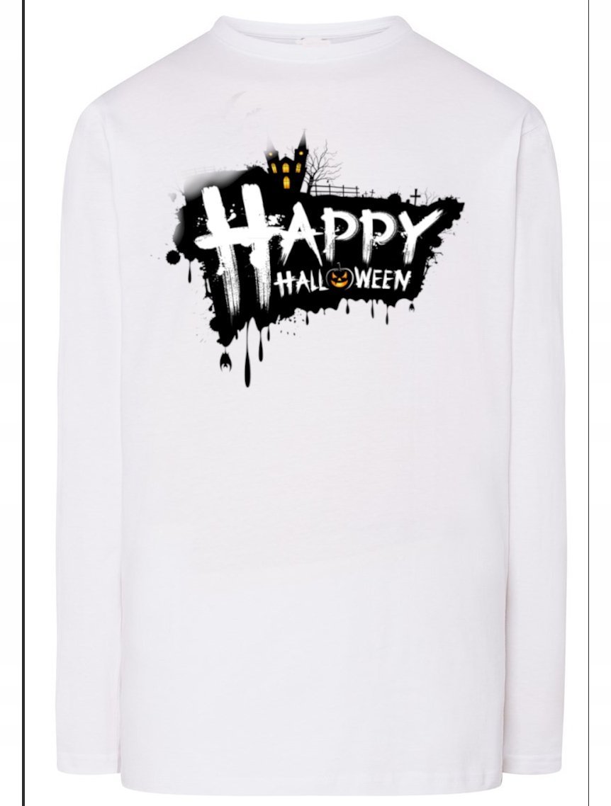 Longsleeve męski nadruk Happy Halloween Rozm.XS